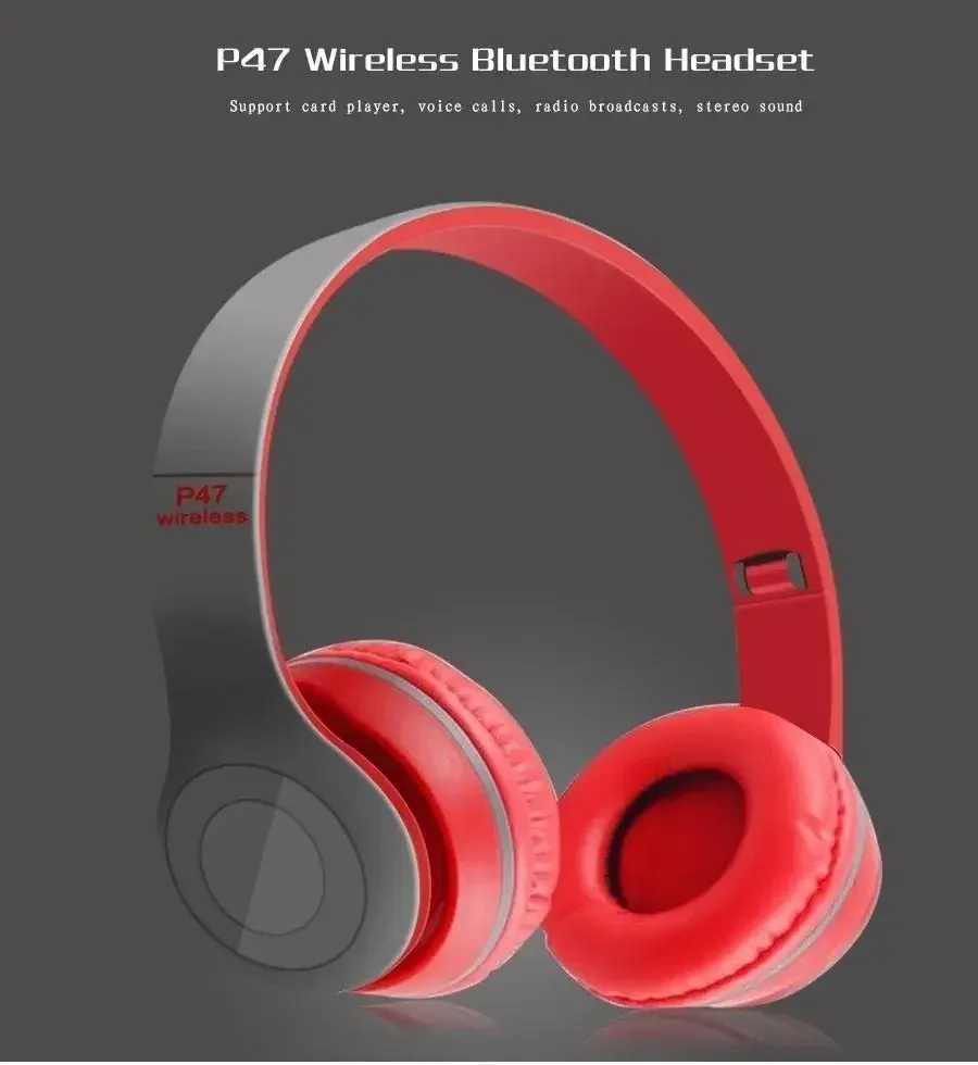 Imagem 4 de 5 do produto Fone Bluetooth P47 Wireless Headphone Sem Fio - Tudo Em Caixa