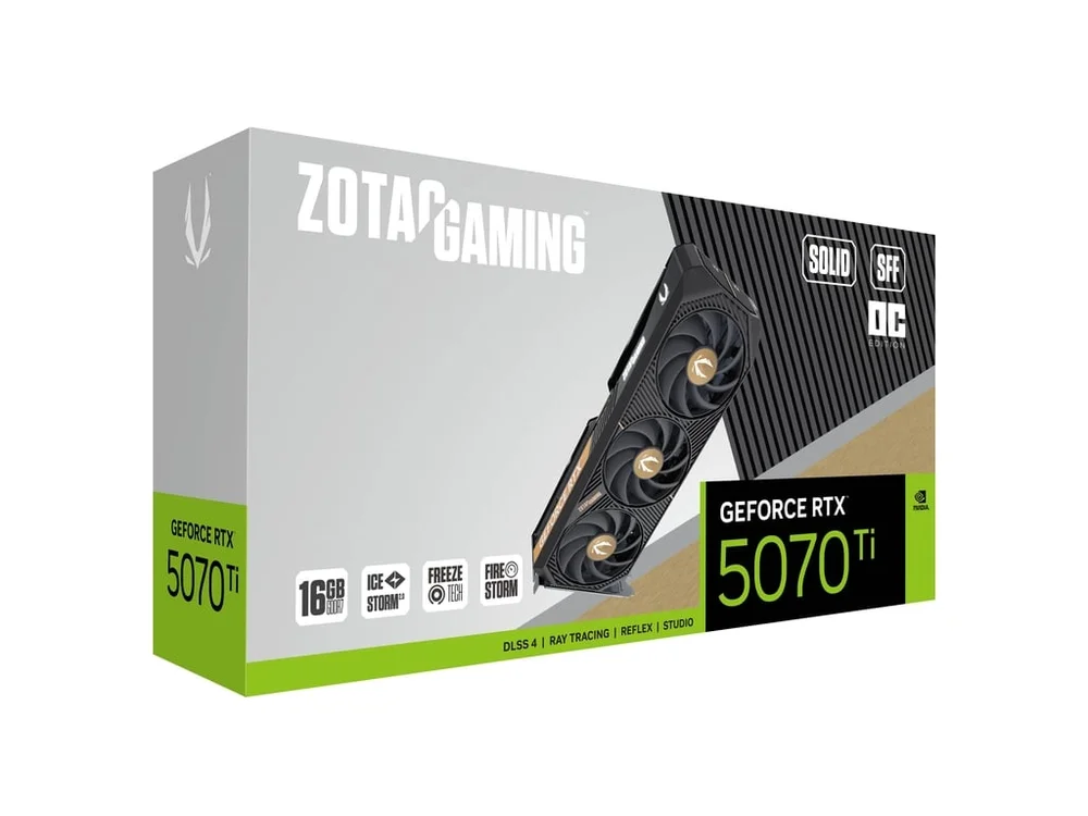 Imagem 4 de 5 do produto Placa De Vídeo Zotac RTX 5070 Ti 16gb Gddr7 Solid Sff Oc  256 Bits