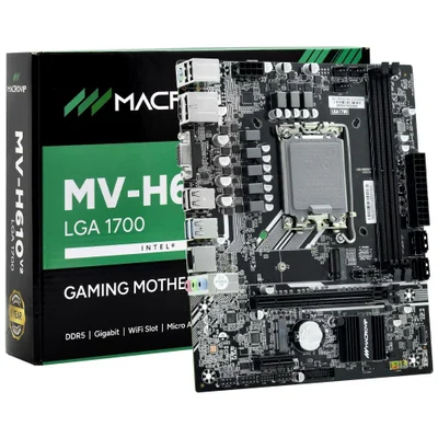 Placa Mãe Macrovip Mv-h610v2 Socket LGA  1700 Ddr5 Vga HDMI Micro Atx Intel 12ª 13ª 14ª Geração LGA 1700