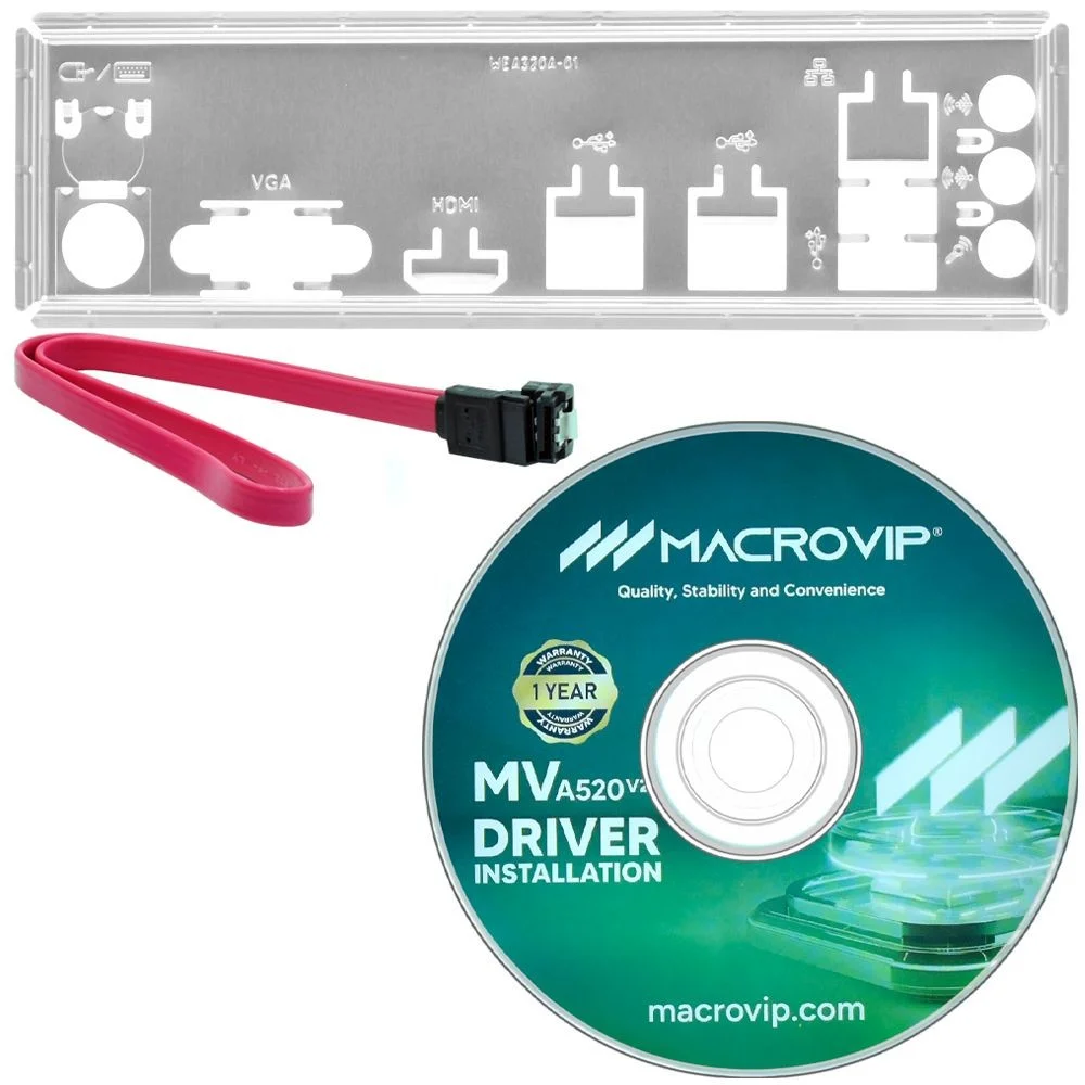 Placa Mãe Macrovip Mv-a520v2 Socket Am4 Ddr4 Vga HDMI Micro Atx Amd Ryzen Chipset A520 Placa Mãe Macrovip Mv-a520v2 Socket Am4 Ddr4 Vga HDMI Micro Atx Amd Ryzen Chipset A520