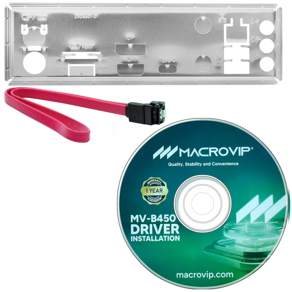 Placa Mãe Macrovip Mv-b450 Socket Am4 Ddr4 Vga HDMI Micro-atx Gamer M.2 Nvme Usb 3.0