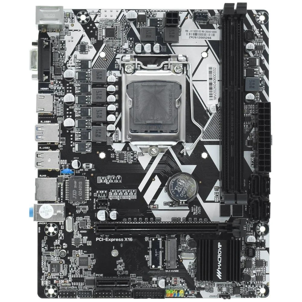 Placa Mãe Macrovip Mv-h110d3 V3 Socket LGA 1151 Micro Atx Vga HDMI Ddr3 Usb 2.0 3.0 LGA 1151 Intel Placa Mãe Macrovip Mv-h110d3 V3 Socket LGA 1151 Micro Atx Vga HDMI Ddr3 Usb 2.0 3.0 LGA 1151 Intel