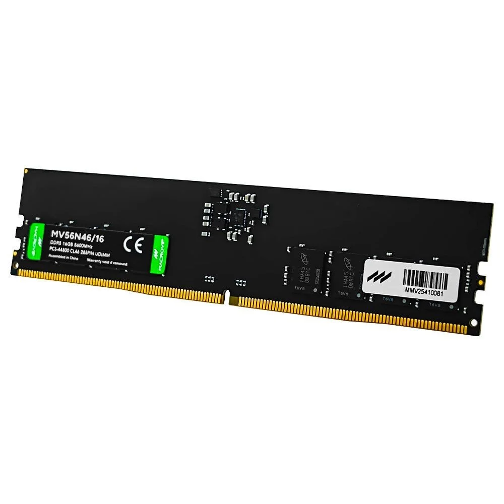 Memória Ram Macrovip 16gb Ddr5 5600mhz Mv56n46/16 Udimm Desktop Alta Performance PC Gamer Preto