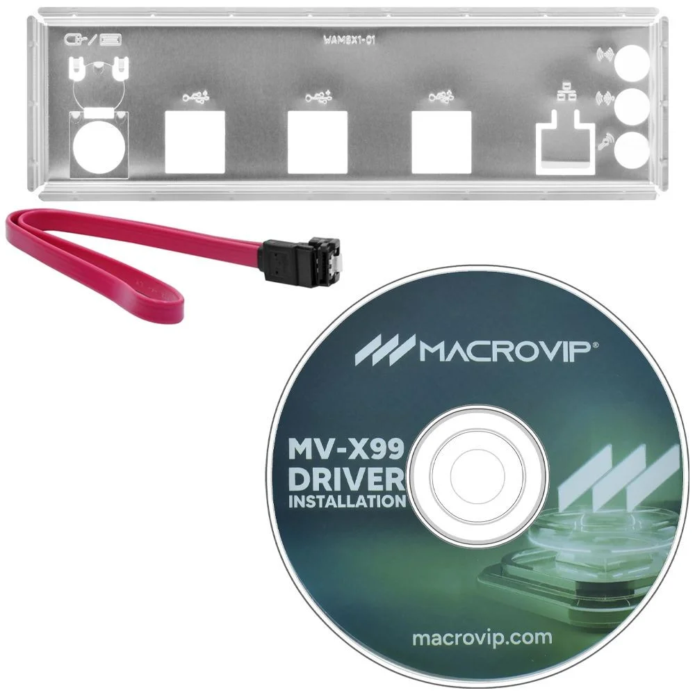 Imagem 2 de 3 do produto Placa Mãe Macrovip Mv-x99 Socket LGA  2011 Ddr3 Atx Usb 2.0 Sata Iii PCi Express Para Servidor Gamer