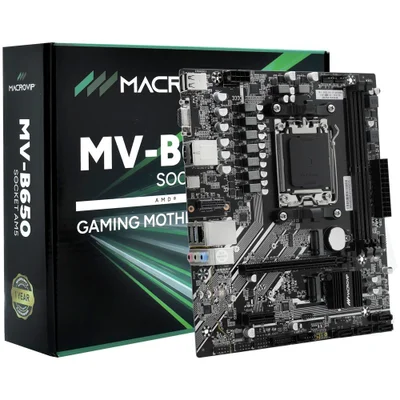 Placa Mãe Macrovip Mv-b650 Socket Am5 Ddr5 Vga Micro Atx Gamer Desempenho Conexão Alta Velocidade