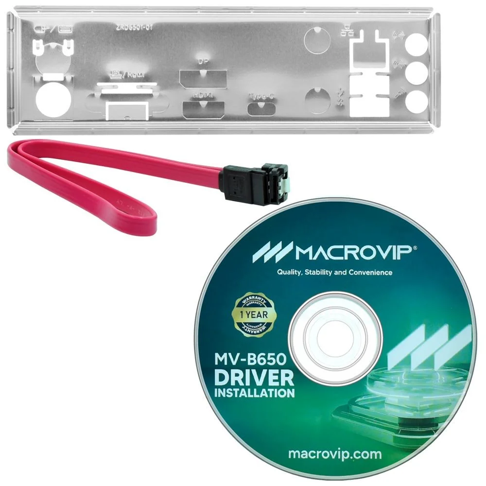 Imagem 2 de 4 do produto Placa Mãe Macrovip Mv-b650 Socket Am5 Ddr5 Vga Micro Atx Gamer Desempenho Conexão Alta Velocidade