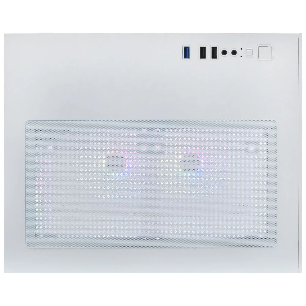Imagem 3 de 4 do produto Gabinete Gamer Macrovip Mv-tcxm275f5w Mini Tower Max Aqua Series 5 Coolers RGB Vidro Temperado Branco