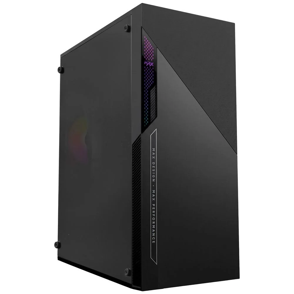 Gabinete Gamer Macrovip Max Series Mid Tower Mv-tcxa303f1b 1 Cooler RGB Lateral Vidro Temperado Preto Gabinete Gamer Macrovip Max Series Mid Tower Mv-tcxa303f1b 1 Cooler RGB Lateral Vidro Temperado Preto