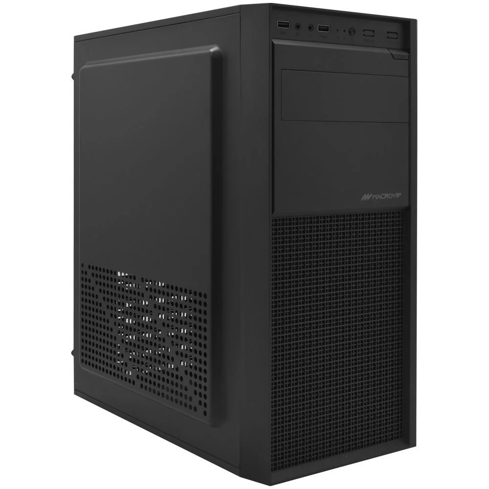 Gabinete Gamer Macrovip Mv-tcxa301b Mid Tower Preto Com Fonte 200w Atx Usb Placa-mãe Micro-atx Lateral Full Acrylic
