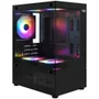 Gabinete Gamer Macrovip Mv-tcxu2001f5b Mid Tower Aqua Series Preto 5 Coolers RGB Vidro Temperado Atx