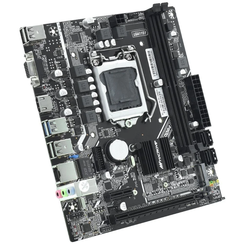 Imagem 3 de 4 do produto Placa-mãe Macrovip Mv-h110v2 Socket LGA  1151 Ddr4 Vga HDMI Micro-atx Intel 6ª E 7ª Geração