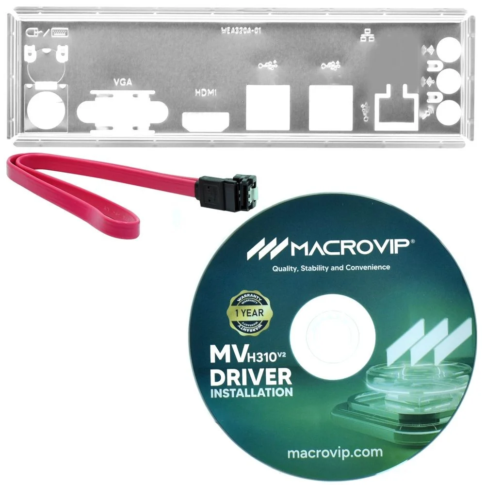 Imagem 3 de 3 do produto Placa Mãe Macrovip Mv-h310v2 Socket LGA  1151 Ddr4 Vga HDMI Micro Atx Intel 8ª 9ª Geração LGA 1151