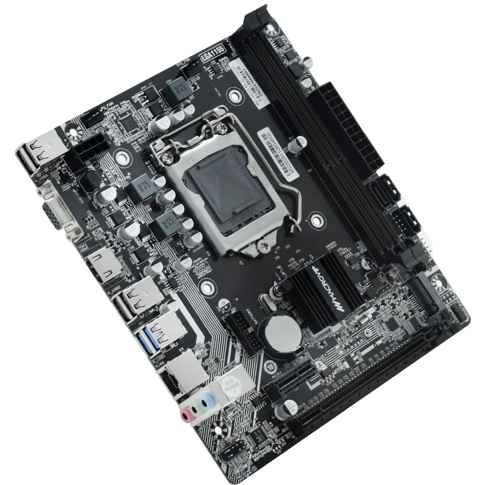 Imagem 3 de 4 do produto Placa Mãe Macrovip Mv-h61v2 Socket LGA  1155 Intel H61 Matx Ddr3 HDMI Vga PCi-express 2.0 Áudio Hd Gigabit Lan