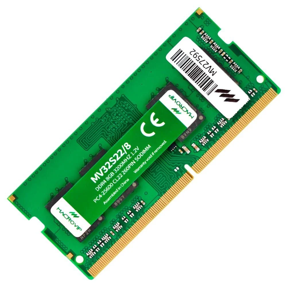 Memória Ram Para Notebook Macrovip 8GB Ddr4 3200mhz Mv32s22/8 Sodimm So-dimm 260-pin Cl22 1.2v Performance Upgrade Laptop Memória Ram Para Notebook Macrovip 8GB Ddr4 3200mhz Mv32s22/8 Sodimm So-dimm 260-pin Cl22 1.2v Performance Upgrade Laptop