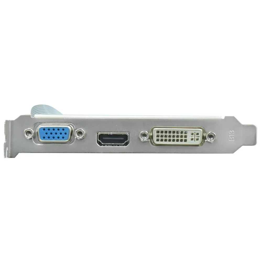 Imagem 2 de 3 do produto Placa De Vídeo Macrovip Geforce Gt210 1gb Ddr3 Low Profile Mv-gt210lp1gd3 HDMI Dvi Vga PC Gamer Escritório