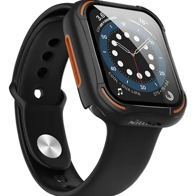 Capa Preta De Pu - Crashbumper Case - Watch 44mm Series 4/5/6/se - Nillkin