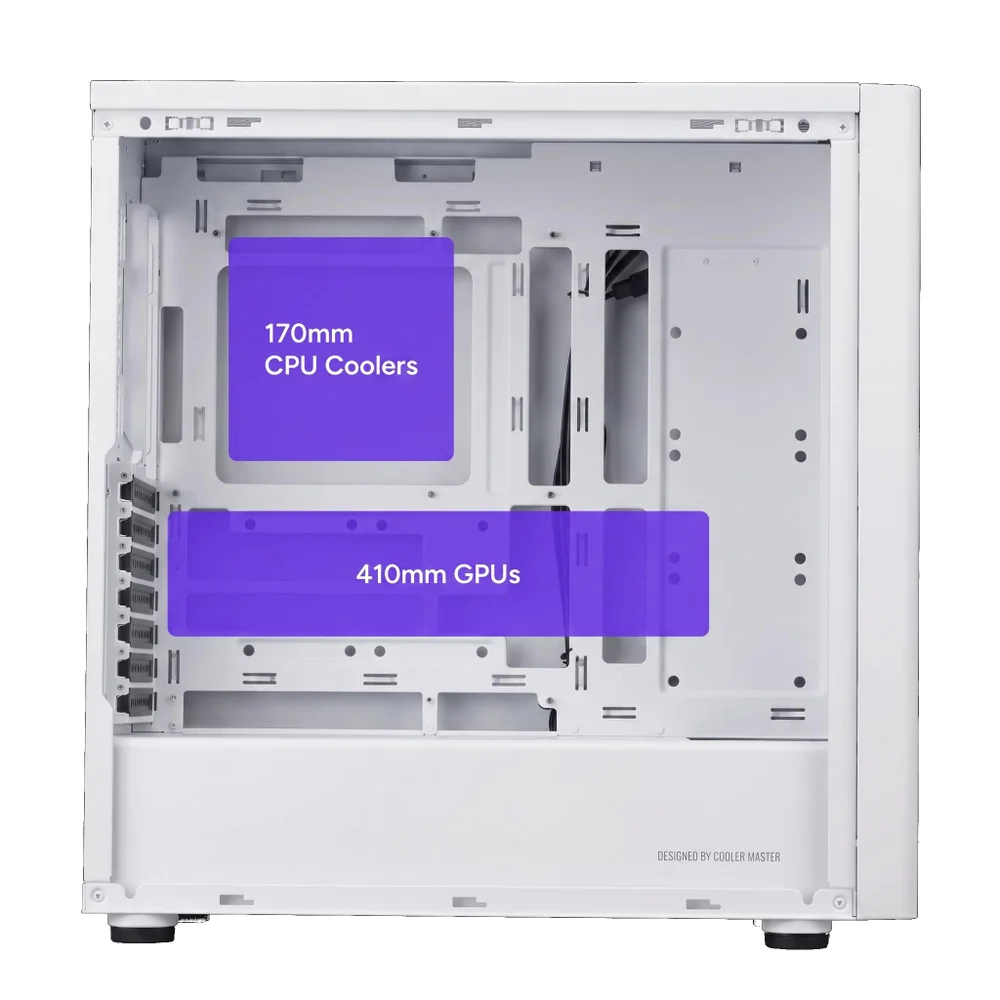 Gabinete Gamer Cooler Master Elite 502, ARGB, Vidro Temperado, Mid Tower, Atx, Com 3 Fans, Branco, E502-wgnn-saz Gabinete Gamer Cooler Master Elite 502, ARGB, Vidro Temperado, Mid Tower, Atx, Com 3 Fans, Branco, E502-wgnn-saz