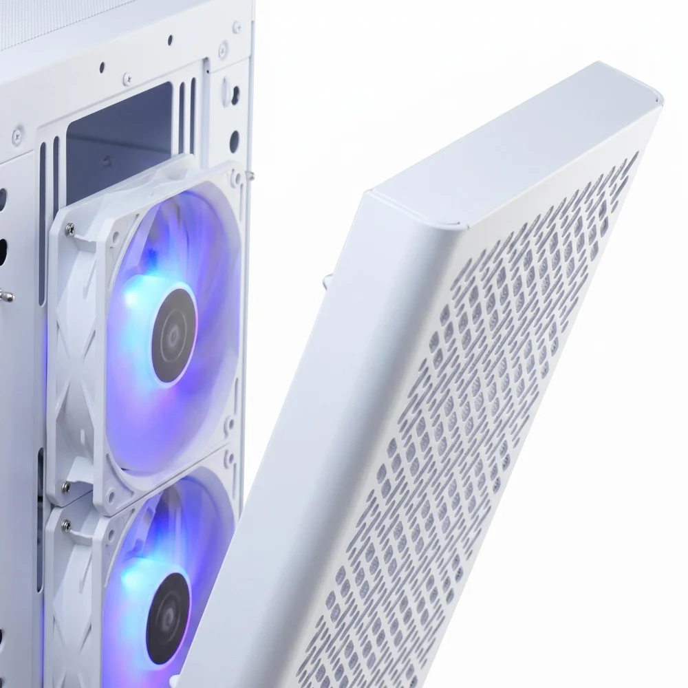 Gabinete Gamer Cooler Master Elite 502, ARGB, Vidro Temperado, Mid Tower, Atx, Com 3 Fans, Branco, E502-wgnn-saz Gabinete Gamer Cooler Master Elite 502, ARGB, Vidro Temperado, Mid Tower, Atx, Com 3 Fans, Branco, E502-wgnn-saz