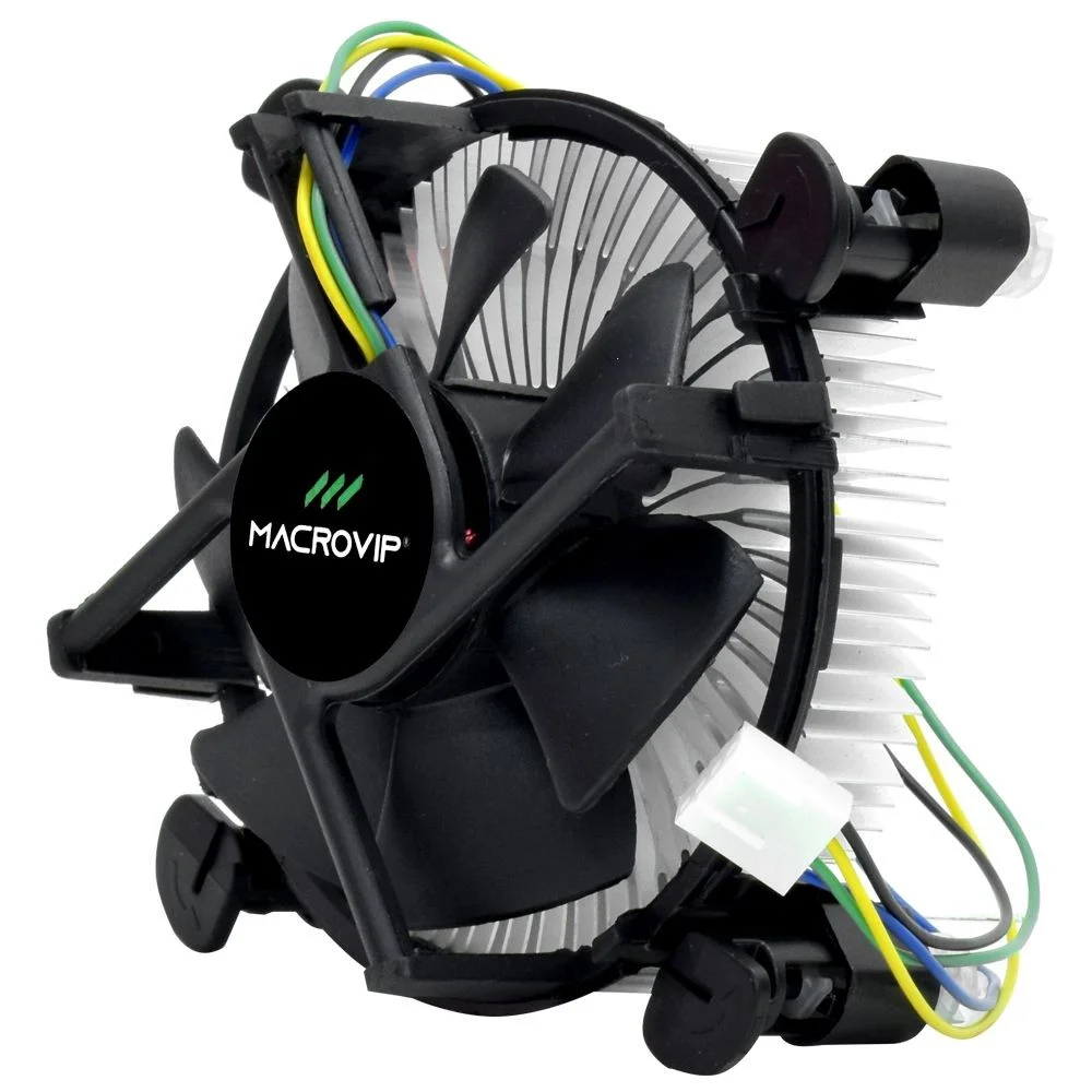 Imagem 2 de 3 do produto Cooler Para Processador Macrovip Mv-cpc1 Intel LGA  1155 1150 1151 i3 i5 Dissipador Alumínio Ventoinha Silenciosa