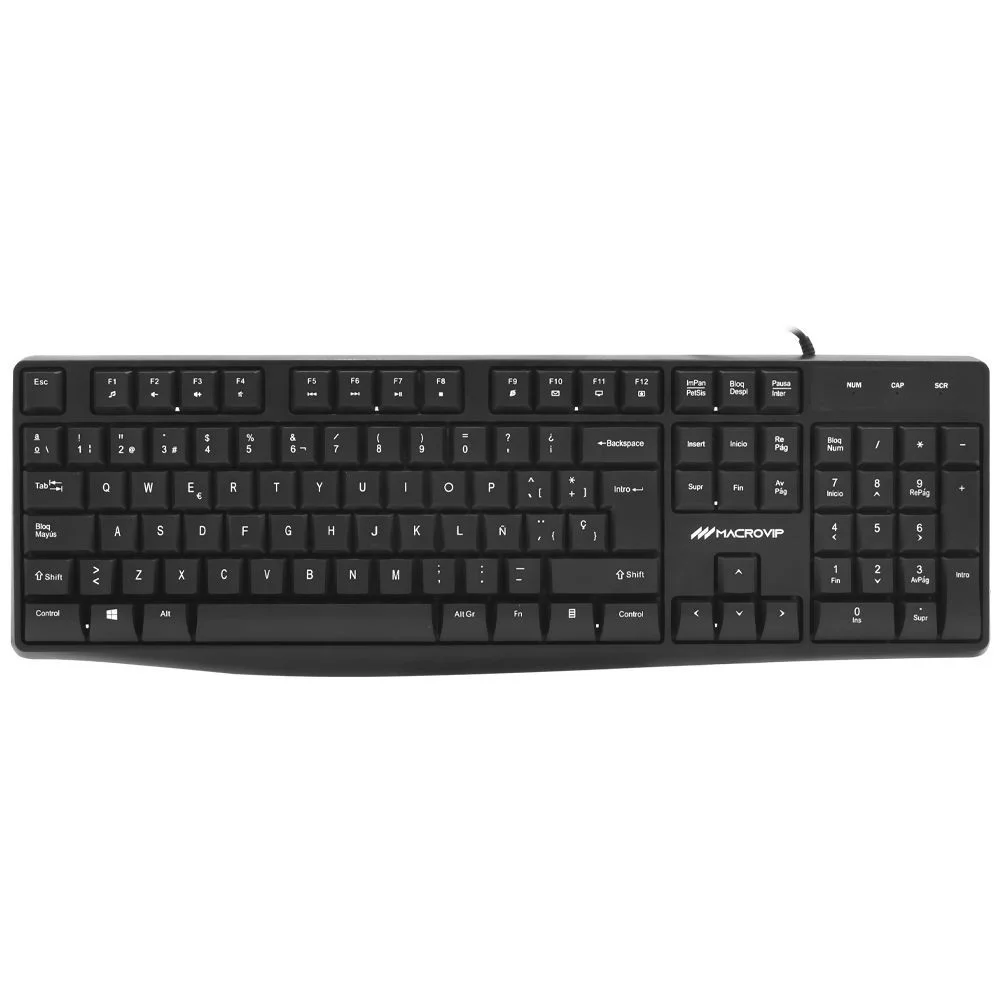 Imagem 3 de 3 do produto Teclado Macrovip Mv-k801ub-sp Usb Abnt2 Computador Escritório Gamer Preto