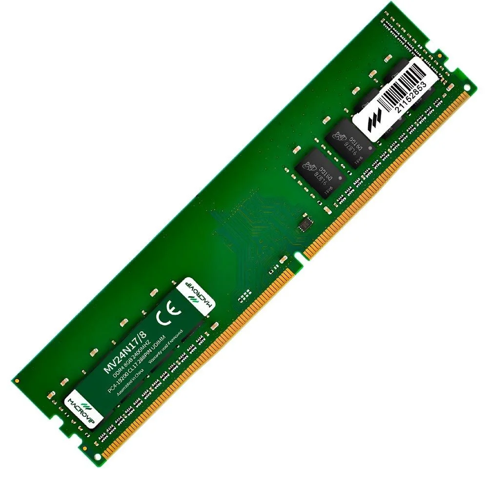 Memória Ram Macrovip 8GB Ddr4 2400mhz Mv24n17/8 Udimm Desktop PC Dimm Cl17 1.2v Memória Ram Macrovip 8GB Ddr4 2400mhz Mv24n17/8 Udimm Desktop PC Dimm Cl17 1.2v