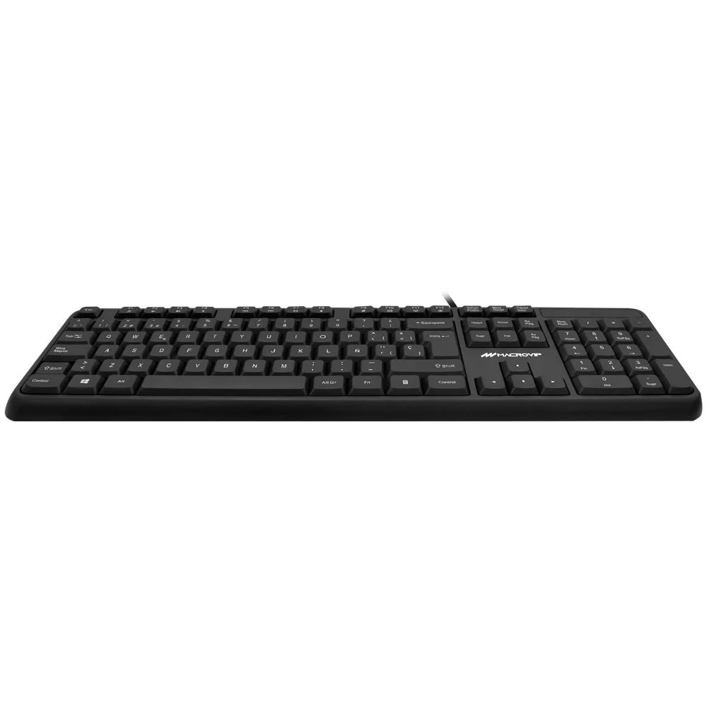 Imagem 2 de 3 do produto Teclado Macrovip Mv-k234ub-sp Usb Abnt2 Preto Fio Multimídia Escritório Computador PC