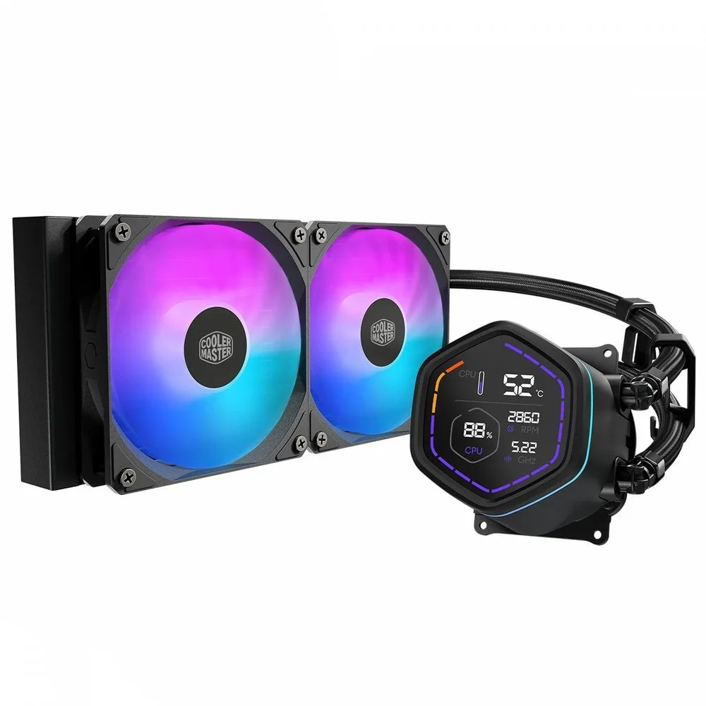Water Cooler Cooler Master Masterliquid Core Nex Digital, ARGB, 240mm, Intel-amd, Preto, Mlx-d24m-a18pa-rd Water Cooler Cooler Master Masterliquid Core Nex Digital, ARGB, 240mm, Intel-amd, Preto, Mlx-d24m-a18pa-rd