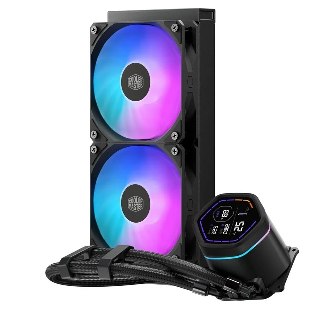 Water Cooler Cooler Master Masterliquid Core Nex Digital, ARGB, 240mm, Intel-amd, Preto, Mlx-d24m-a18pa-rd Water Cooler Cooler Master Masterliquid Core Nex Digital, ARGB, 240mm, Intel-amd, Preto, Mlx-d24m-a18pa-rd