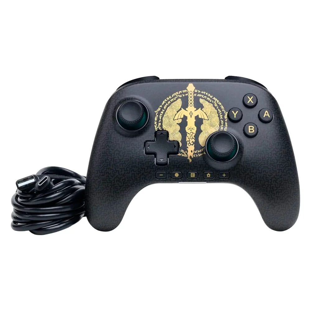 Imagem 1 de 4 do produto Controle Sem Fio Powera Advantage Zelda Tears Of The Kingdom Nintendo Switch 2 Bluetooth Bateria Recarregável Cor Preto Verde
