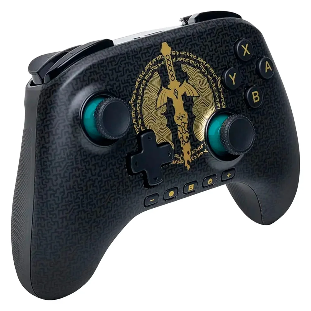 Imagem 2 de 4 do produto Controle Sem Fio Powera Advantage Zelda Tears Of The Kingdom Nintendo Switch 2 Bluetooth Bateria Recarregável Cor Preto Verde