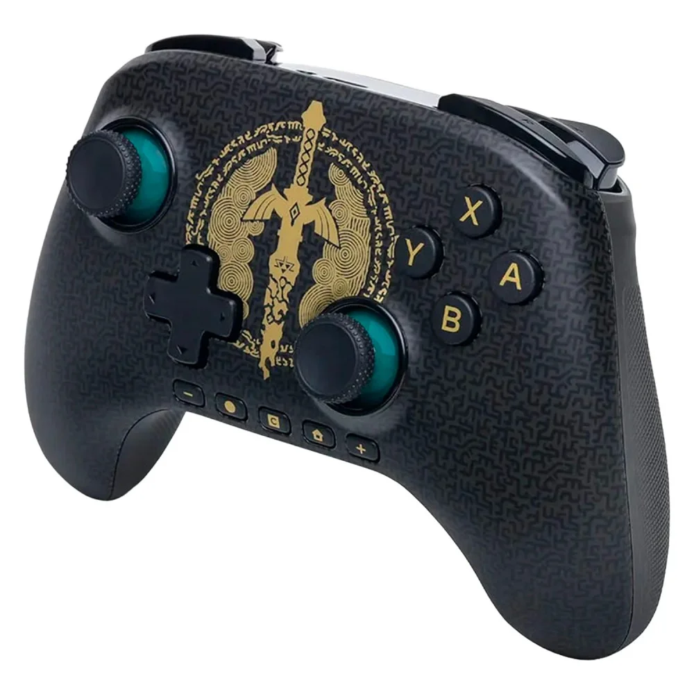 Imagem 3 de 4 do produto Controle Sem Fio Powera Advantage Zelda Tears Of The Kingdom Nintendo Switch 2 Bluetooth Bateria Recarregável Cor Preto Verde