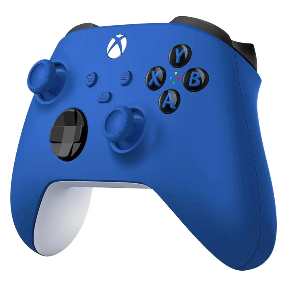 Controle Sem Fio XBOX Microsoft Shock Blue   XBOX Series X S One Bluetooth P2 Confortável Ergonômico