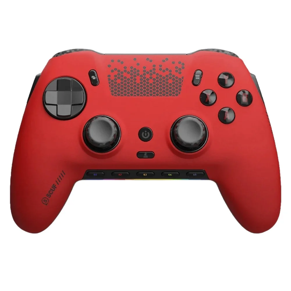 Imagem 1 de 4 do produto Controle Gamer Corsair Scuf Envision Pro Sem Fio PC Vermelho Bluetooth Wireless Gatilhos Ajustáveis RGB Botões Extras Programáveis