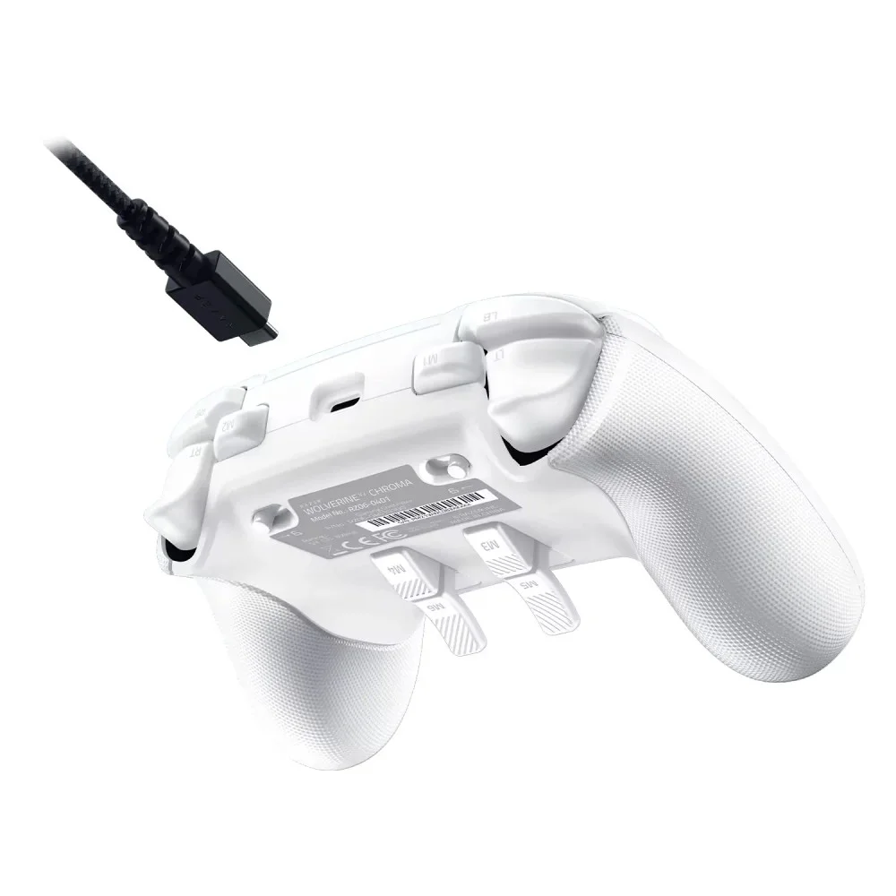 Controle Razer Wolverine V2 Chroma Rz06-04010200-r3u1 Para XBOX Series S X PC Com Fio Mecatátil RGB Chroma Branco Controle Razer Wolverine V2 Chroma Rz06-04010200-r3u1 Para XBOX Series S X PC Com Fio Mecatátil RGB Chroma Branco