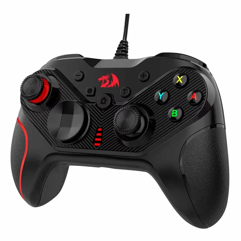 Controle Gamer Redragon Rift G710 PC Sem Fio Bluetooth Usb Dual Vibration Ergonômico Preto Controle Gamer Redragon Rift G710 PC Sem Fio Bluetooth Usb Dual Vibration Ergonômico Preto