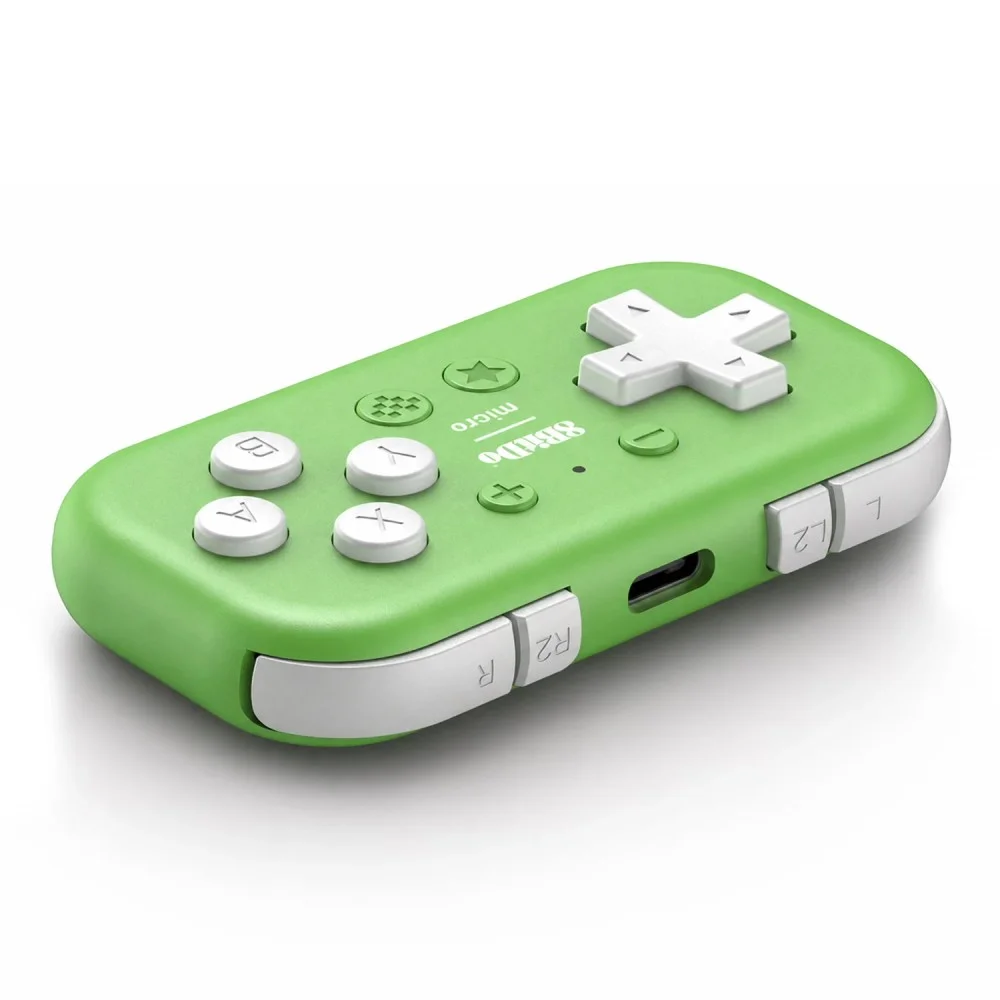 Controle Sem Fio 8bitdo Micro 80el01 Bluetooth Portátil Nintendo Switch Android Teclado Modo Verde