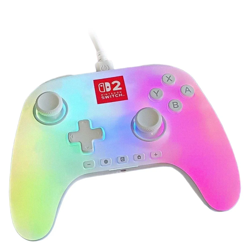 Imagem 3 de 3 do produto Controle Com Fio Powera Advantage Wired Lumectra Pwa-a-15291 Nintendo Switch LED RGB Botões Avançados Mapeáveis Preto