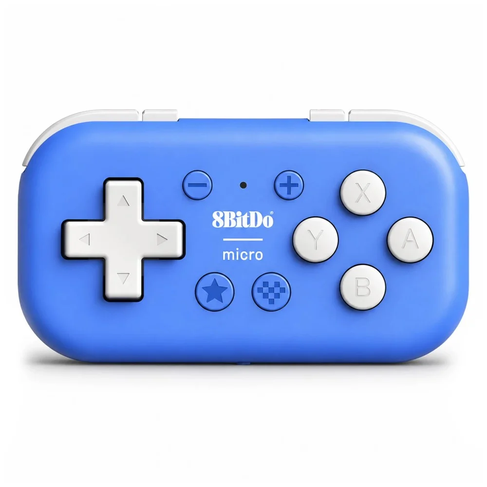 Controle Sem Fio 8bitdo Micro 80el02 Bluetooth Portátil Compacto Nintendo Switch Android Azul Botões Programáveis Usb-c Controle Sem Fio 8bitdo Micro 80el02 Bluetooth Portátil Compacto Nintendo Switch Android Azul Botões Programáveis Usb-c