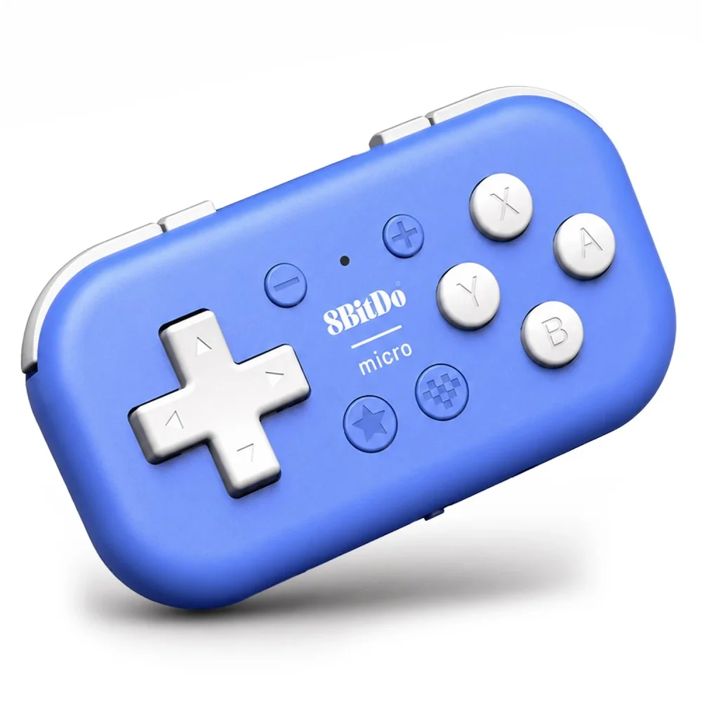 Controle Sem Fio 8bitdo Micro 80el02 Bluetooth Portátil Compacto Nintendo Switch Android Azul Botões Programáveis Usb-c Controle Sem Fio 8bitdo Micro 80el02 Bluetooth Portátil Compacto Nintendo Switch Android Azul Botões Programáveis Usb-c