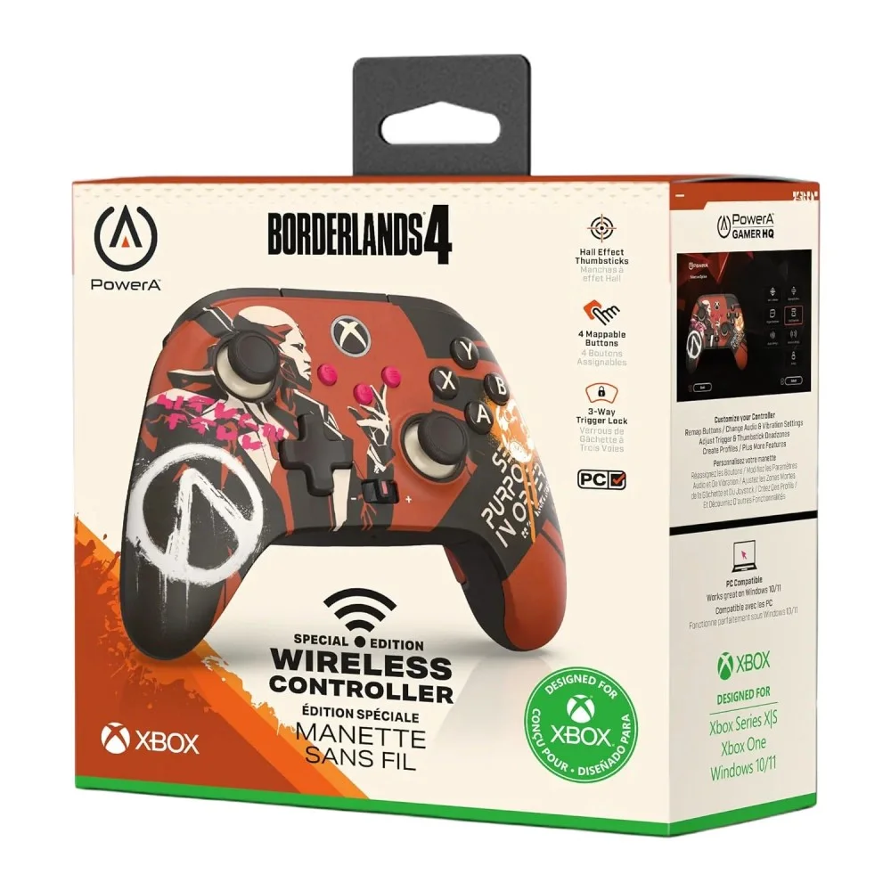 Imagem 4 de 4 do produto Controle Sem Fio Powera Enhanced Borderlands Special Edition XBOX One XBOX Series X|s Pwa-a-14571 Bluetooth Com Fio Opcional Preto