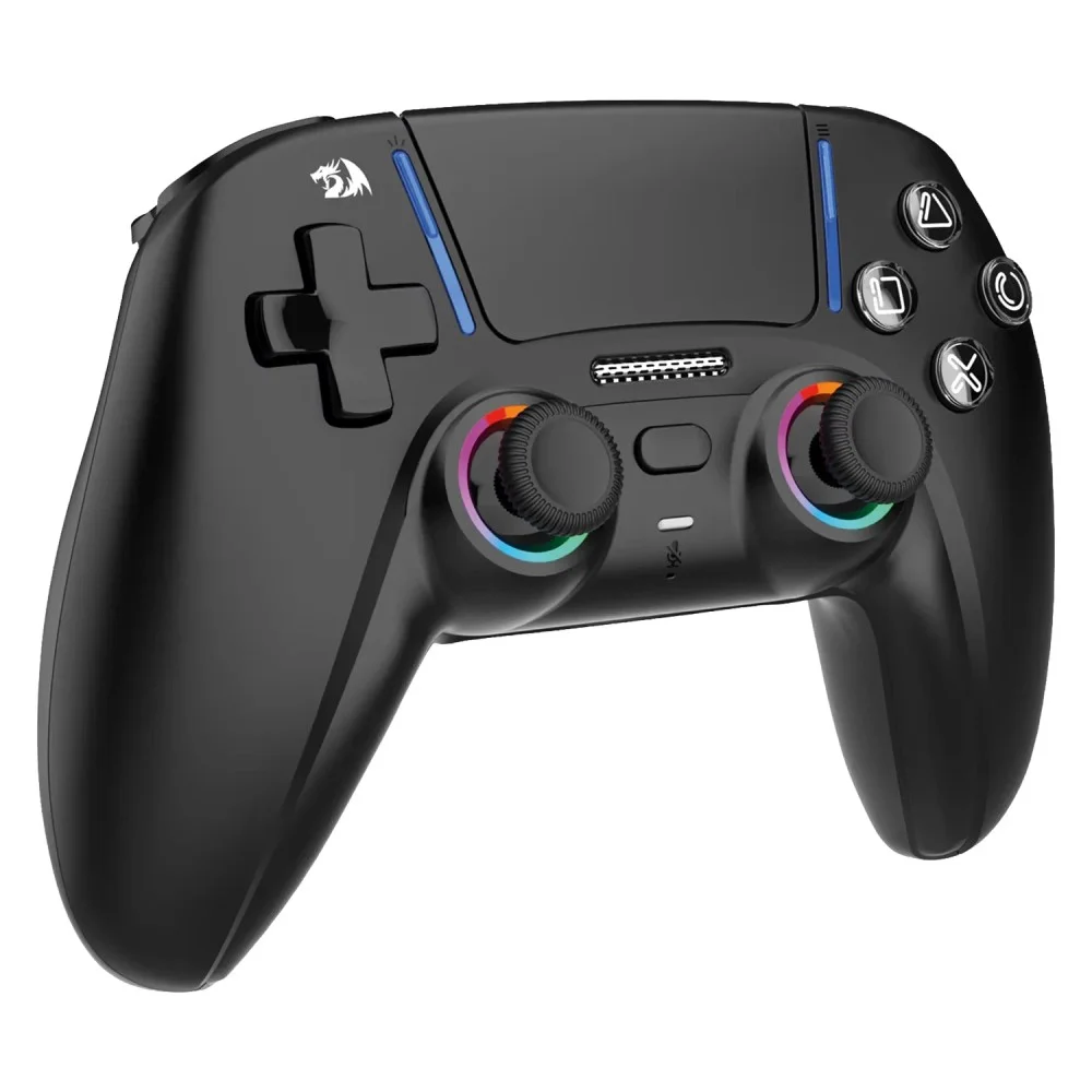 Imagem 2 de 5 do produto Controle Gamer Redragon Kaiser G832 Sem Fio Bluetooth 2.4ghz PC Ps5 Preto Com Fio Bateria Recarregável Vibração Ergonômico