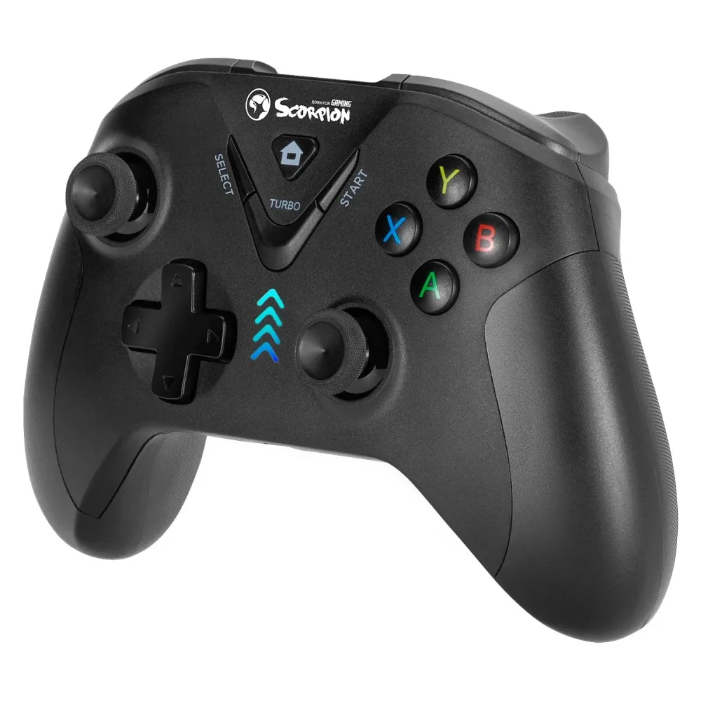 Imagem 2 de 5 do produto Controle Gamer Marvo Gt-019 Preto Usb Para PC E Ps3 Ergonômico Com Fio Vibração Gamepad