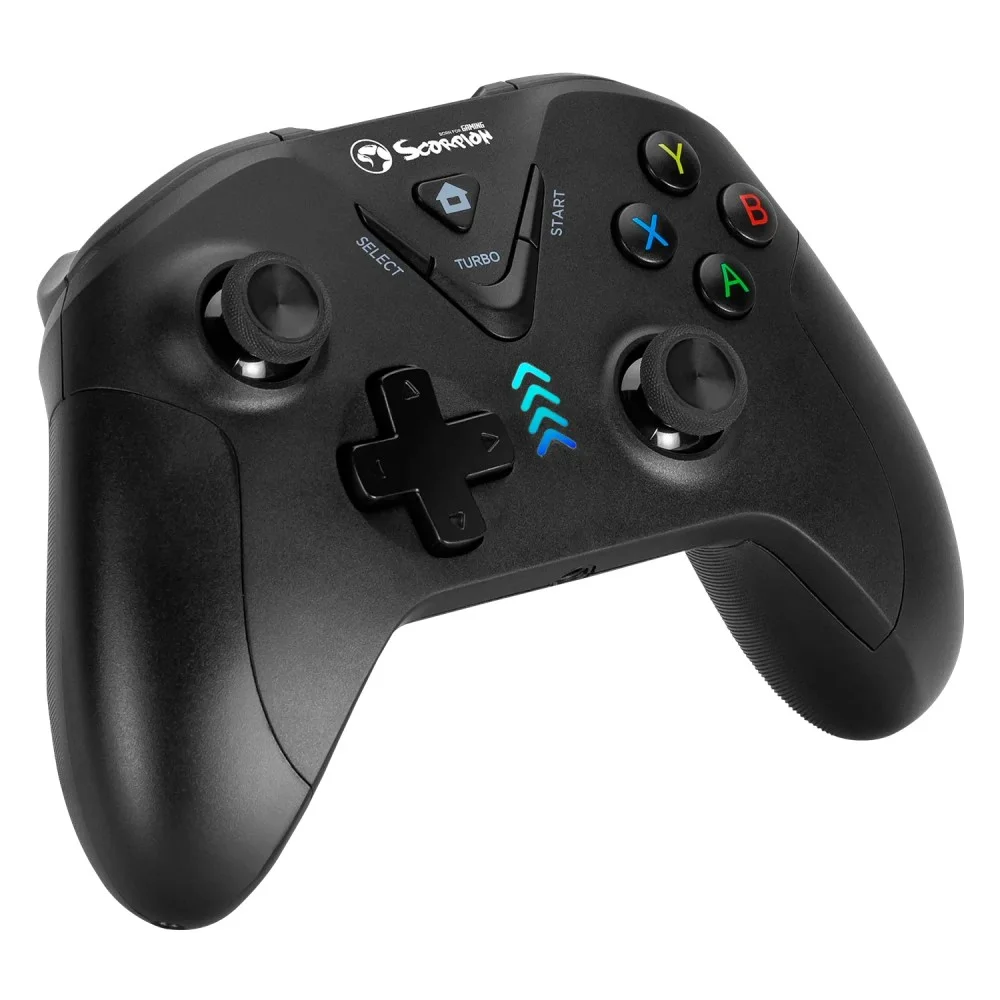 Imagem 3 de 5 do produto Controle Gamer Marvo Gt-019 Preto Usb Para PC E Ps3 Ergonômico Com Fio Vibração Gamepad