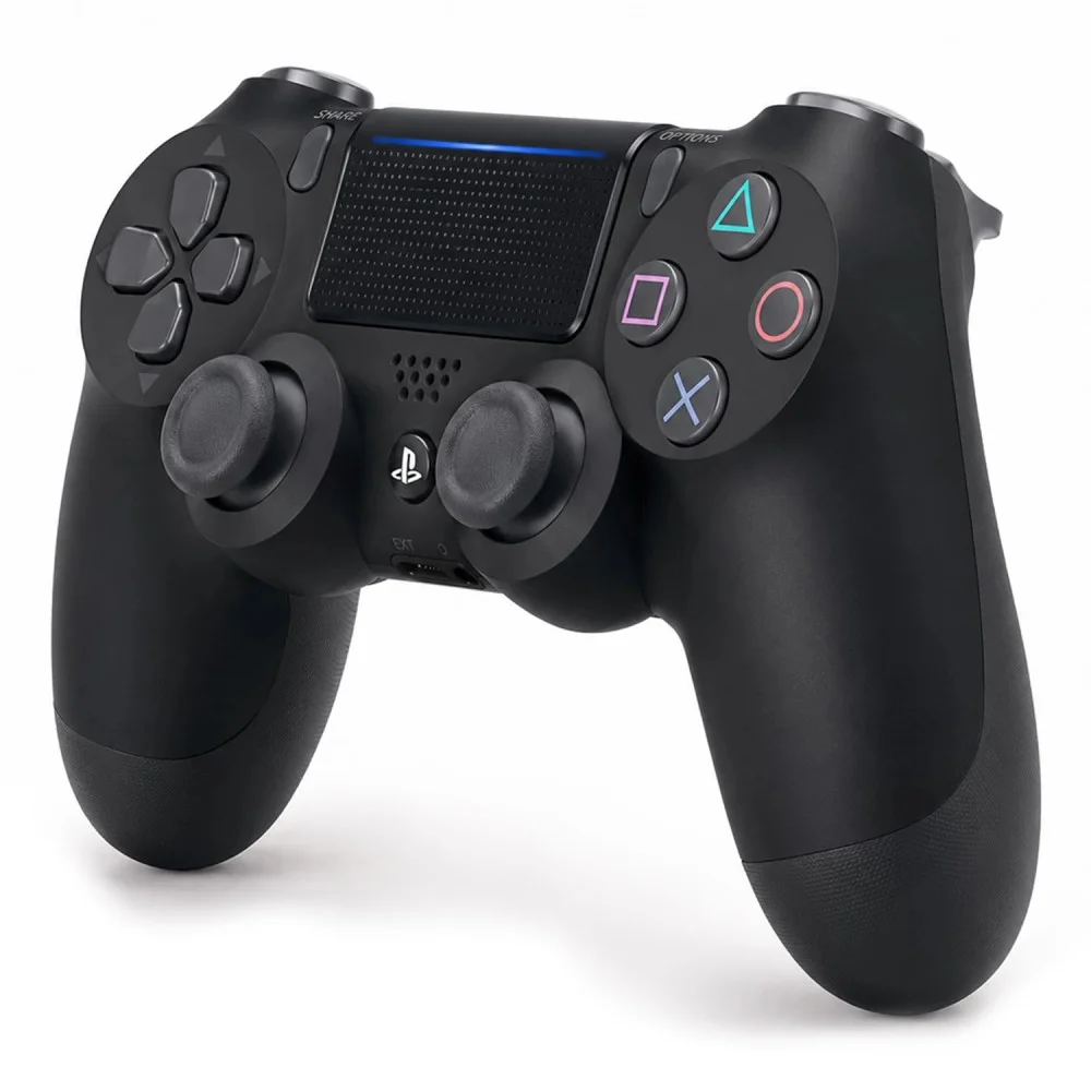 Controle Sem Fio Sony Dualshock 4 Para Ps4 Wireless Preto   Sensor De Movimento Touchpad Vibração Bluetooth
