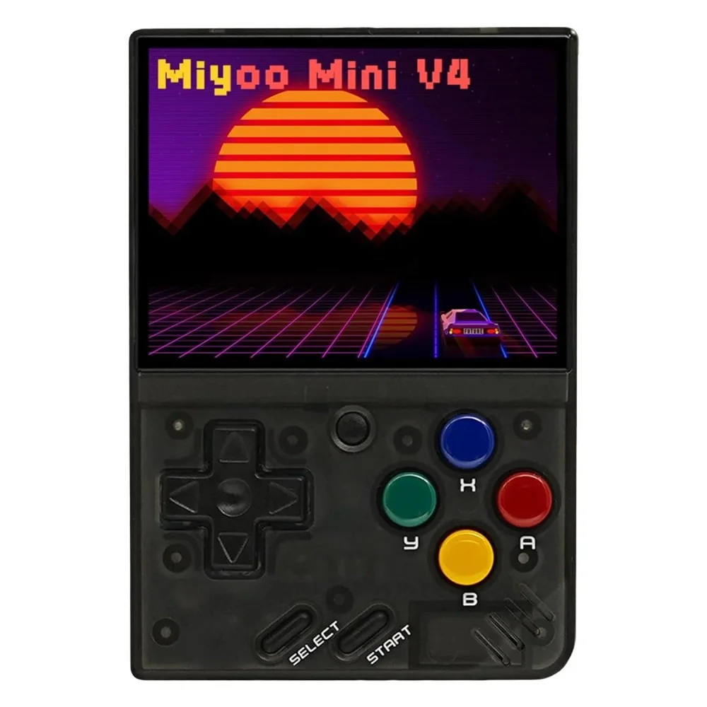 Imagem 2 de 3 do produto Console Portátil Miyoo Mini V4 64gb Tela 3.0 " 5000 Jogos + Capa Preto Retrô Emulador Classic