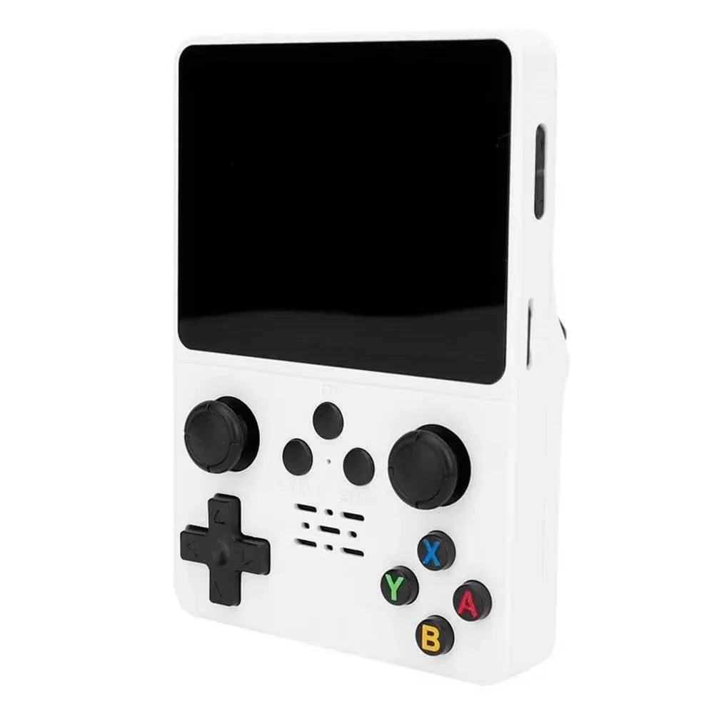 Imagem 2 de 4 do produto Console Portátil R35s 128GB Tela 3.5 " Ips Open Source Retro Game Retrô Branco Joystick Duplo Emulador Portátil