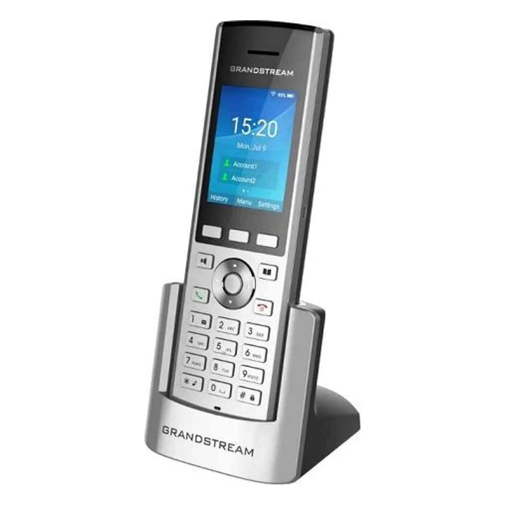 Telefone Ip Grandstream Wp820 Wi-fi Portátil Empresarial Banda Dupla Bluetooth Hd Voice Microfone Duplo Roaming Cor Preto