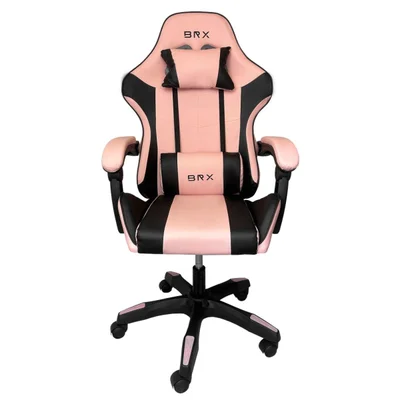 Cadeira Gamer Brx Impact, Ajustável, Rosa E Preto, Cd-ipctpinkblack