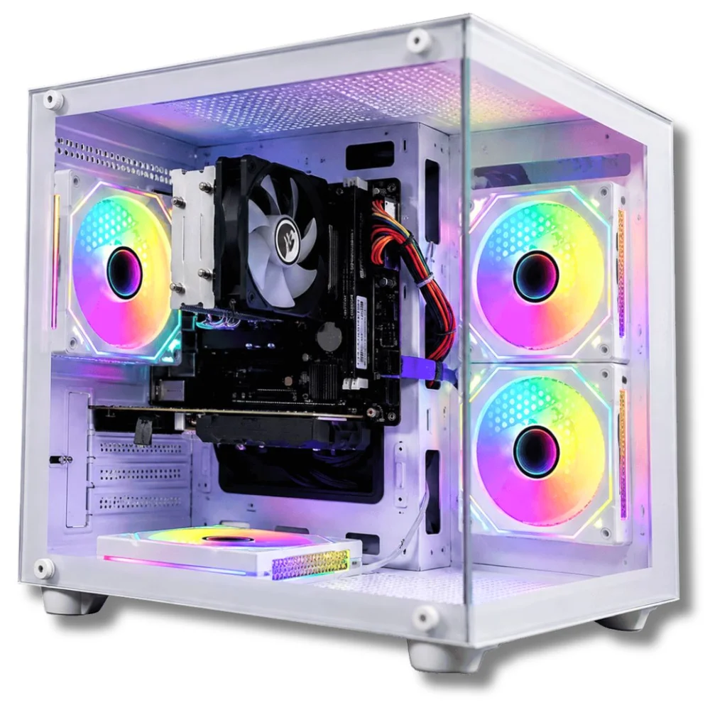 Computador PC Gamer I5 4ª 16gb Ram SSD 480GB Rx 590 Monitor 23" - Branco - view 3