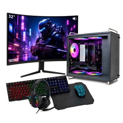 Pc Tiny i9 11ª 64gb ddr4 2tb Ssd Rtx 5060 Monitor 32" 180hz Oryus +Combo gamer